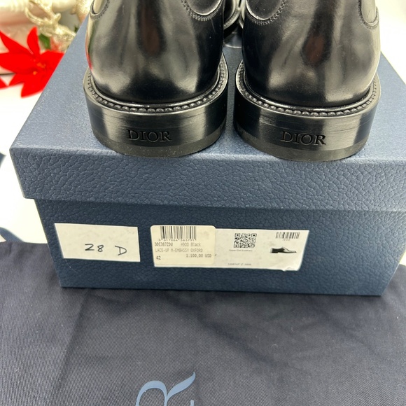Dior men’s embassy black leather Oxford shoes, size 42 made in Italy - Picture 8 of 13